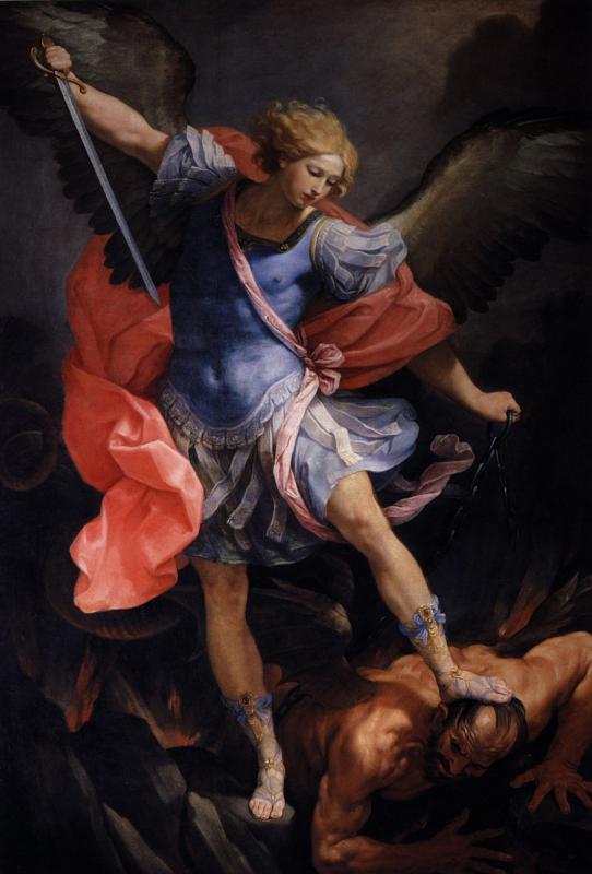 Archangel Michael tramples Satan, Guido Reni